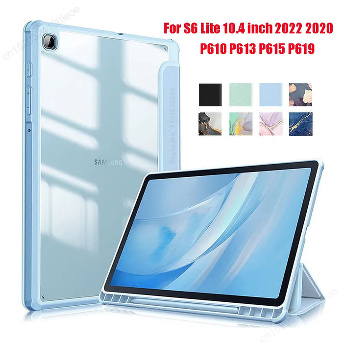 For Samsung Galaxy Tab S6 Lite 10.4 Inch S6 Lite P610 P613 Shockproof Tablet Case With S Pen Holder