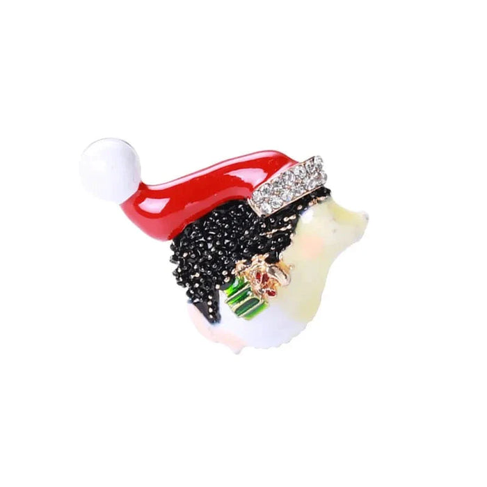 Hedgehog Brooch Red Hat Enamel Pin For Women