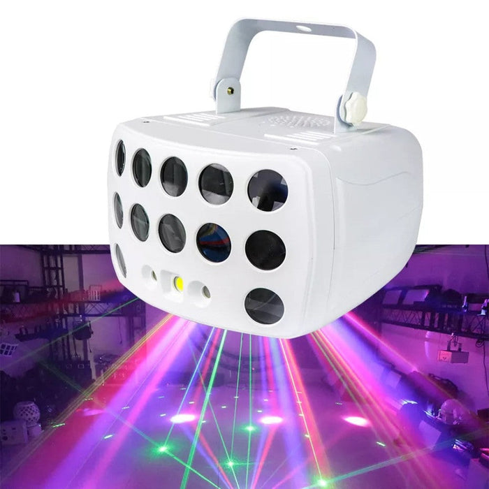 Remote Control DMX RGBW LED Laser Strobe Disco DJ Beam Spot Stage Lighting Effect Party Dance Club Wedding Butterfly Light