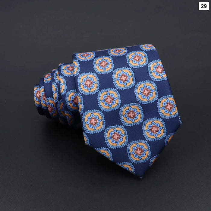 Super Soft Paisley Necktie 7Cm Slim Business Tie For Men