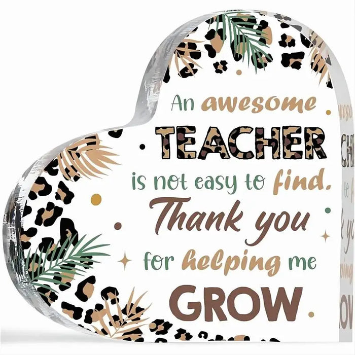 Acrylic Teacher Appreciation Keepsake & Paperweight