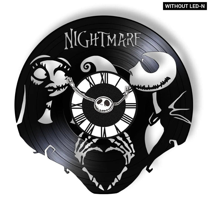 Halloween Nightmare Vinyl Record Wall Clock