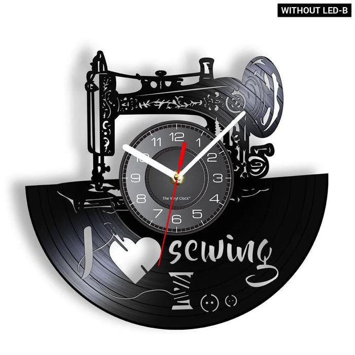 Retro Sewing Machine Wall Clock