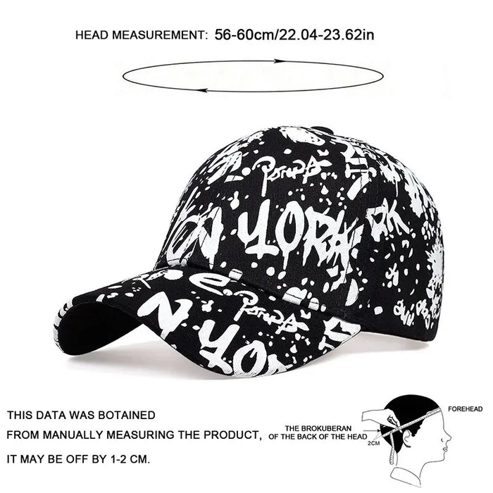 Spring / Autumn Graffiti Print Baseball Cap / Hat