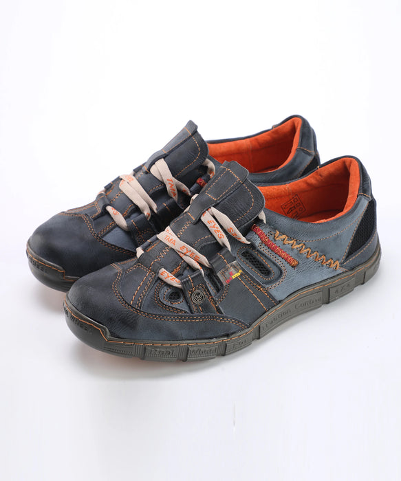 Spring And Autumn Men Minimalist Mesh Leather Shoes