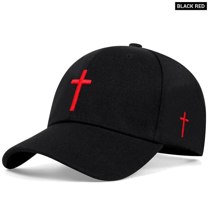 Adjustable Cross Embroidered Snapback / Hat For Outdoor Wear