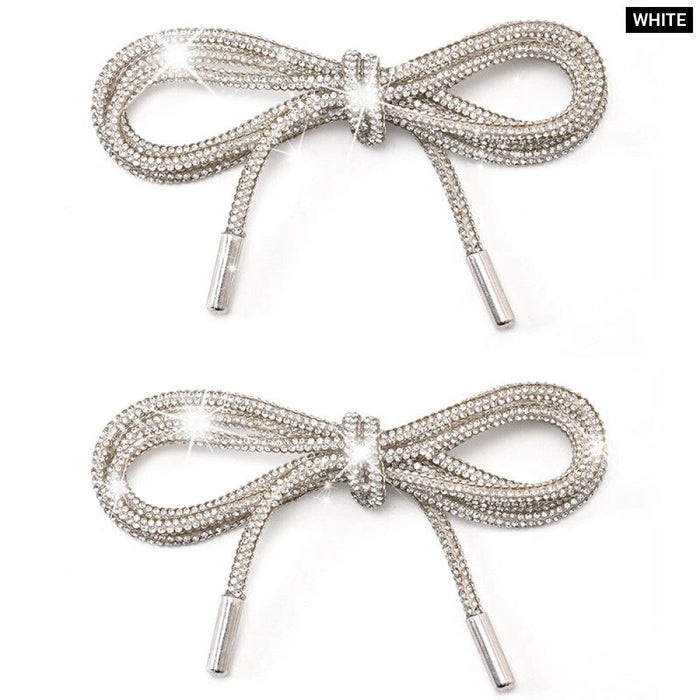 2 Pc Rhinestone Shoelace Set