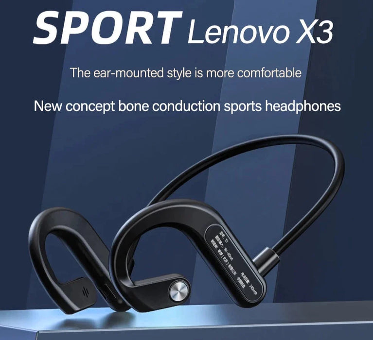 Wireless Bluetooth Bone Conduction Hifi Ear-Hook X3 Pro Waterproof Earphones With Mic & Earbuds