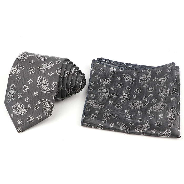 Mens Luxury Pocket Square Tie Set For Business And Parties