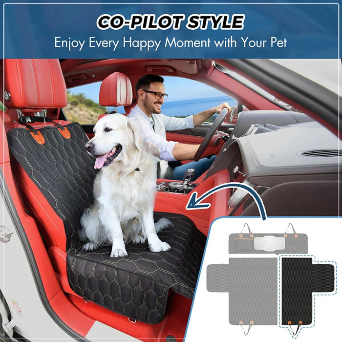 6 In 1 Dog Car Seat Cover Waterproof Mesh Visual Window