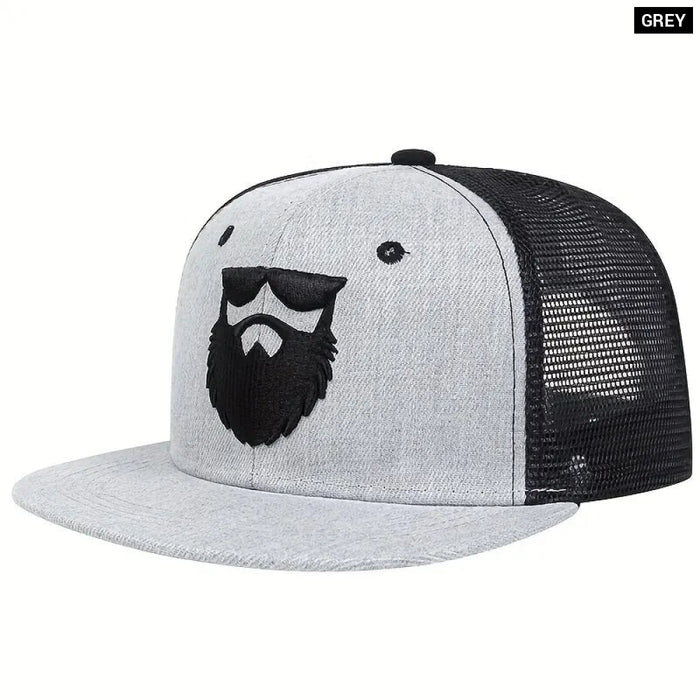 Adjustable Beard Embroidery Baseball Cap / Hat