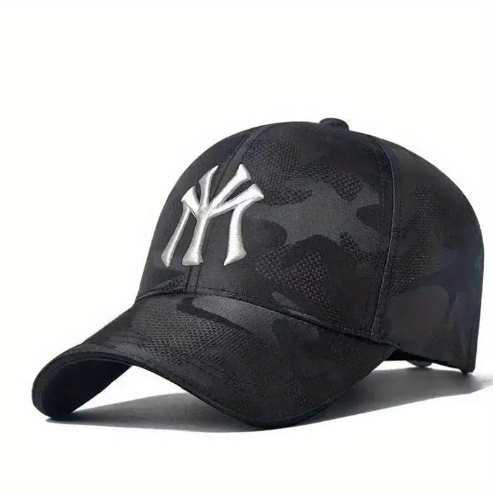 Stylish Camo Baseball Hat With Embroidered Letters