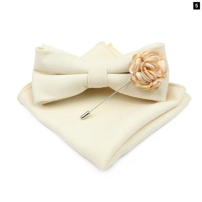 Super Soft Suede Bowtie Set For Weddings