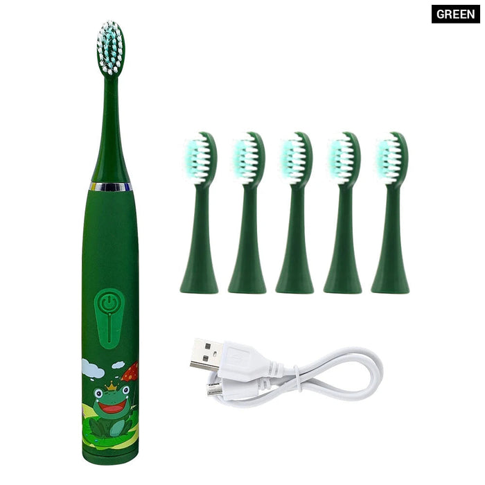 Kids Electric Toothbrush With Replaceable Heads