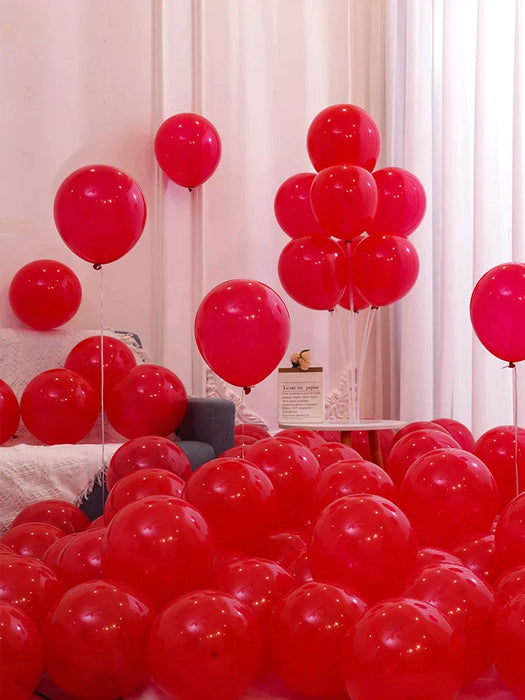 20 Red Pink And White Latex Balloons For Diy Engagement