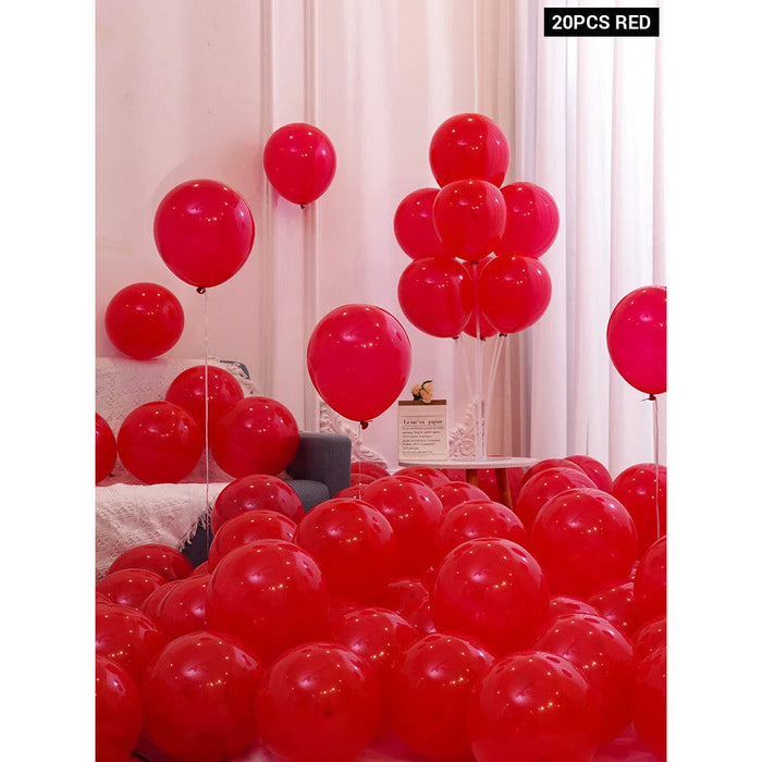 20 Red Pink And White Latex Balloons For Diy Engagement