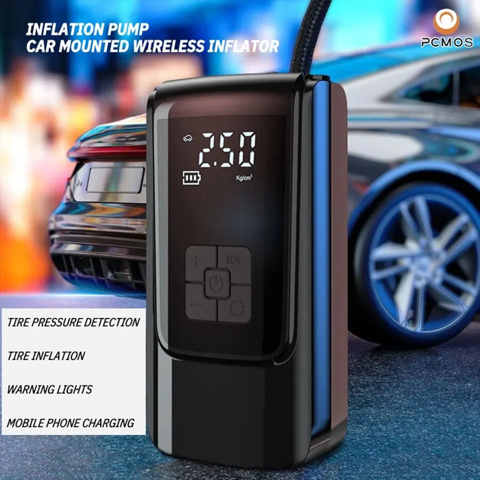 Wireless Car Inflation Pump With Accurate And Low Noise Digital Display