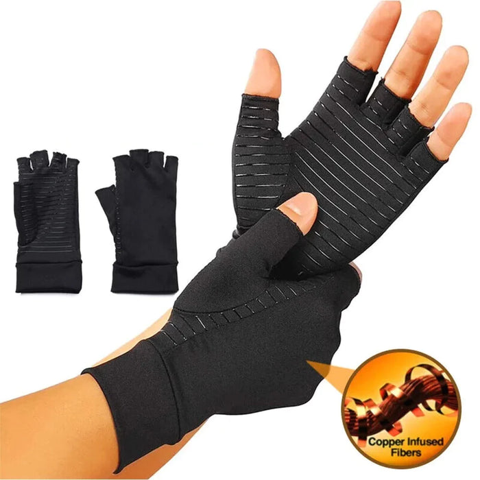 1 Pair Copper Compression Gloves For Men Women Arthritis And Hand Pain Relief