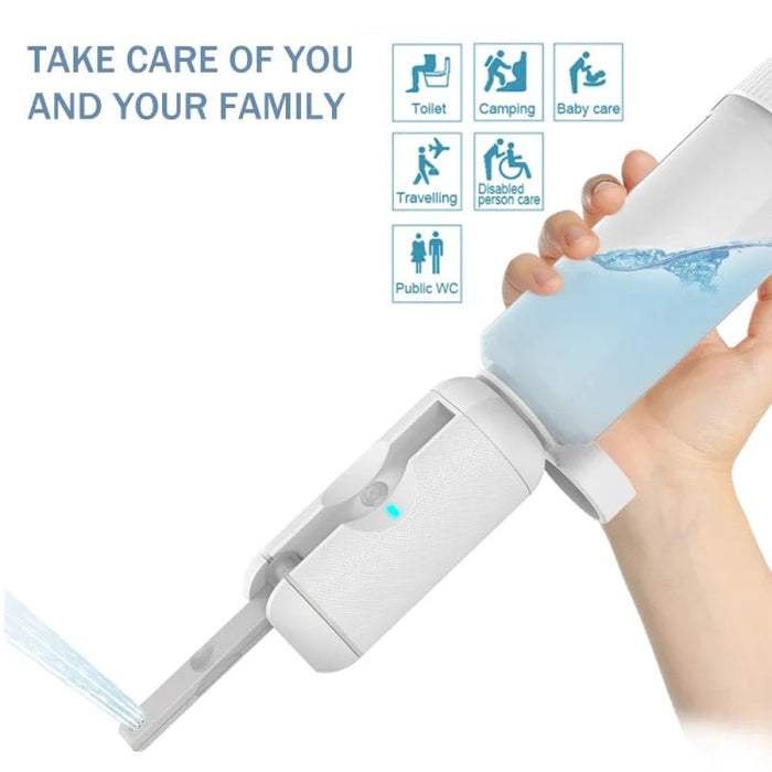 Pocket Bidet Shower Handhel Automatic Toilet Sprayer 200ML Portable Travel Shattaf for Hygiene Cleaning Personal Baby Care