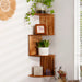 4 Tier Wood Wall Mounted Display Stand