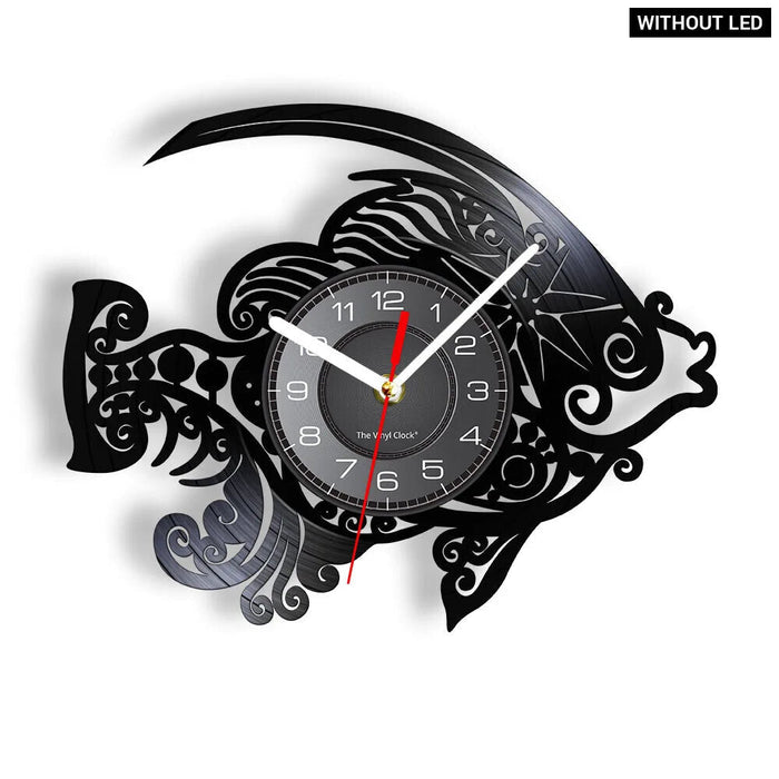 Fish Vinyl Record Wall Clock