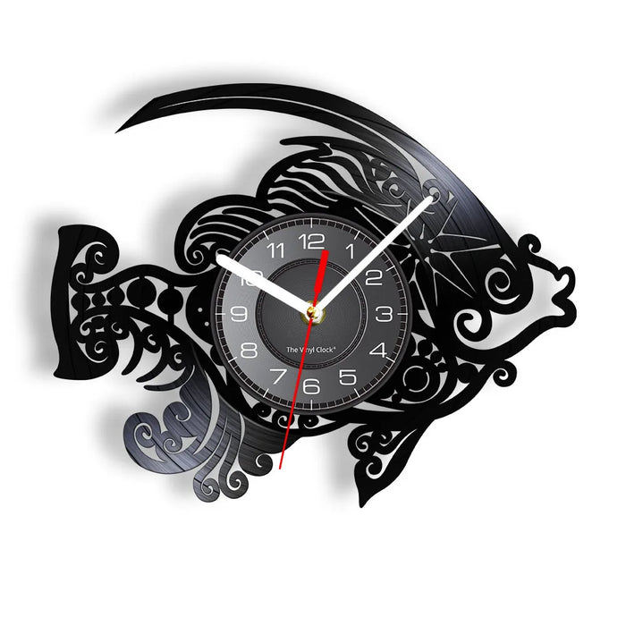 Fish Vinyl Record Wall Clock