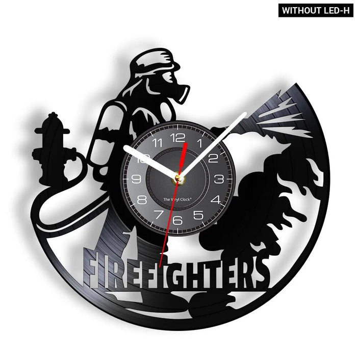 Firefighter Wall Clock With Maltese Cross Design