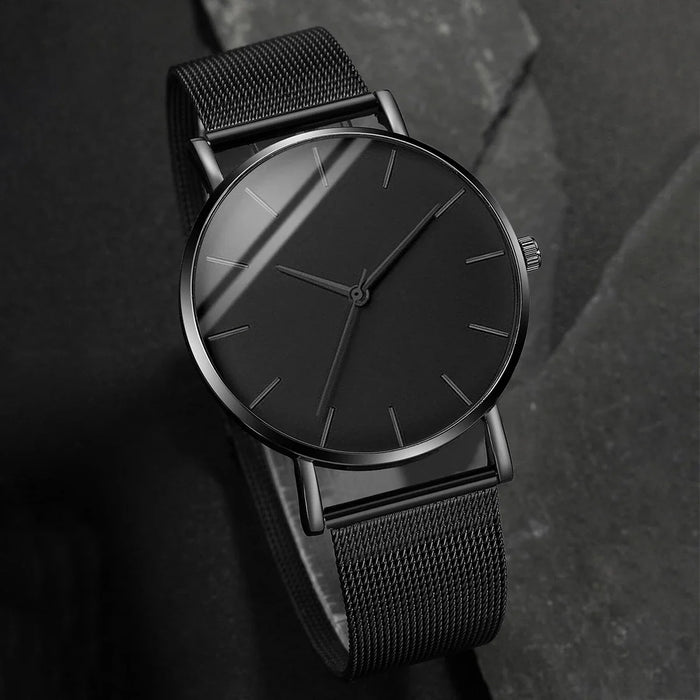 Thin Stainless Steel Quartz Watch