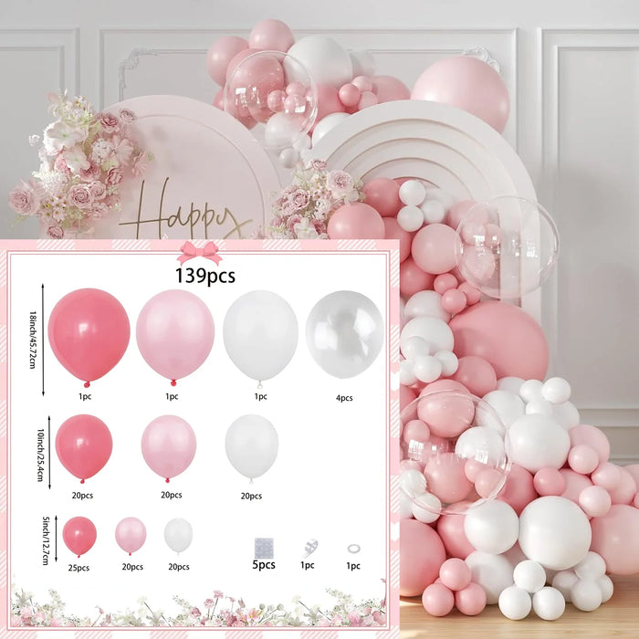 Pink And Blue Balloon Arch Garland Set Birthday Gift Wedding Anniversary Bridal Party Decoration Room Decoration