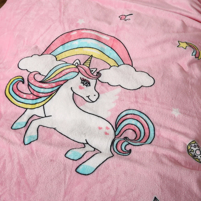 Soft Unicorn Sherpa Blanket For Couch Sofa Or Bed