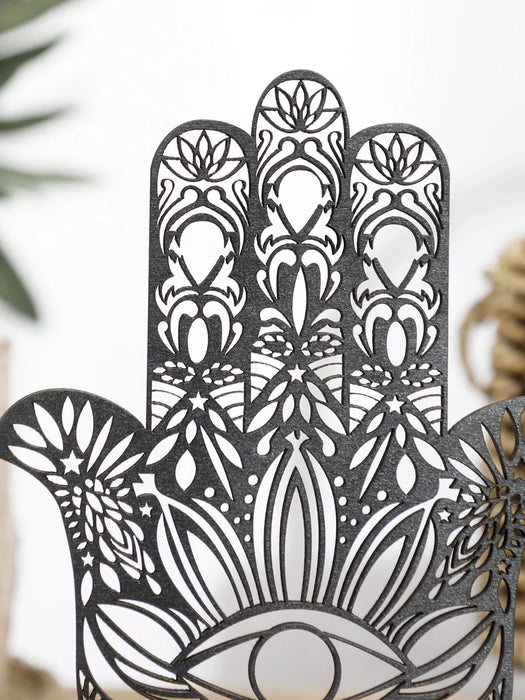 Wooden Hamsa Hand Desk Decor