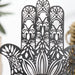 Wooden Hamsa Hand Desk Decor