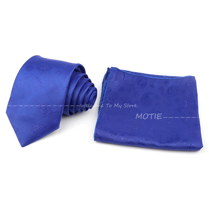 Mens Luxury Pocket Square Tie Set For Business And Parties