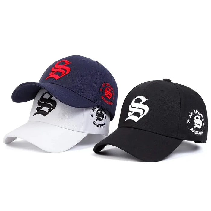 Adjustable Gothic S Letter Embroidered Baseball Cap / Hat