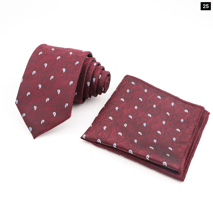 Mens Fashion Tie And Pocket Square Set For Business Weddings And Gifts