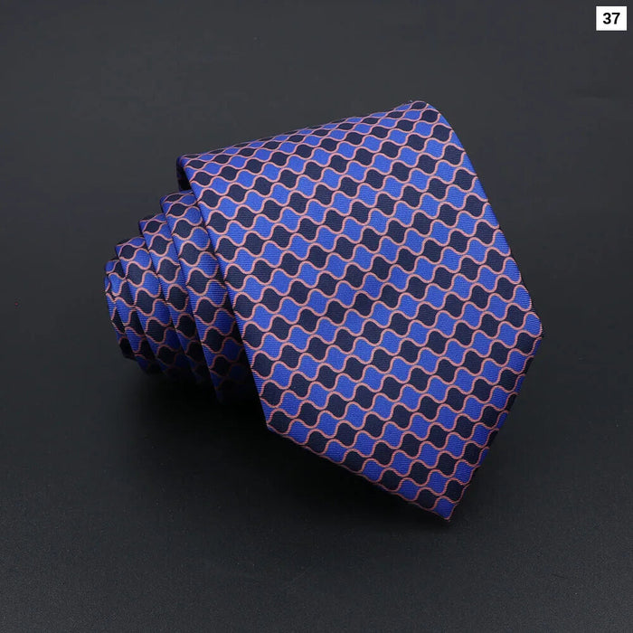 Super Soft Paisley Necktie 7Cm Slim Business Tie For Men