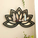 Boho Lotus Wood Shelf For Wall Decor