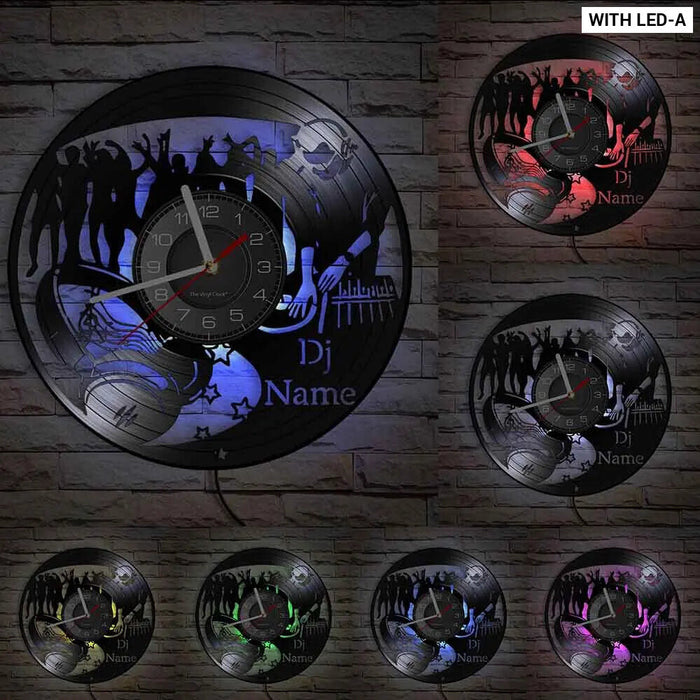 Personalized Dj Vinyl Record Wall Clock