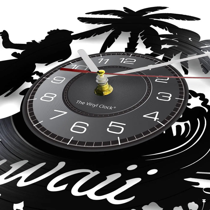 Hawaiian Luau Party Vinyl Record Clock