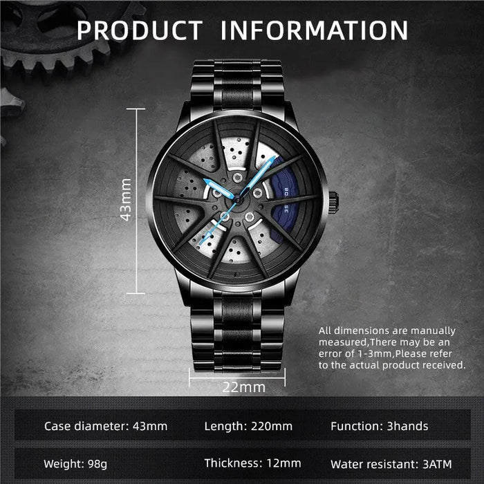 Fashion Mens Watches Luxury Quartz Men Wrist Watch Waterproof Luminous Stainless Steel Watch Bracelet Clock