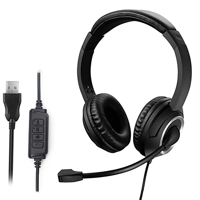 USB Headset with Mic for Pc/laptop Noise Cancelling