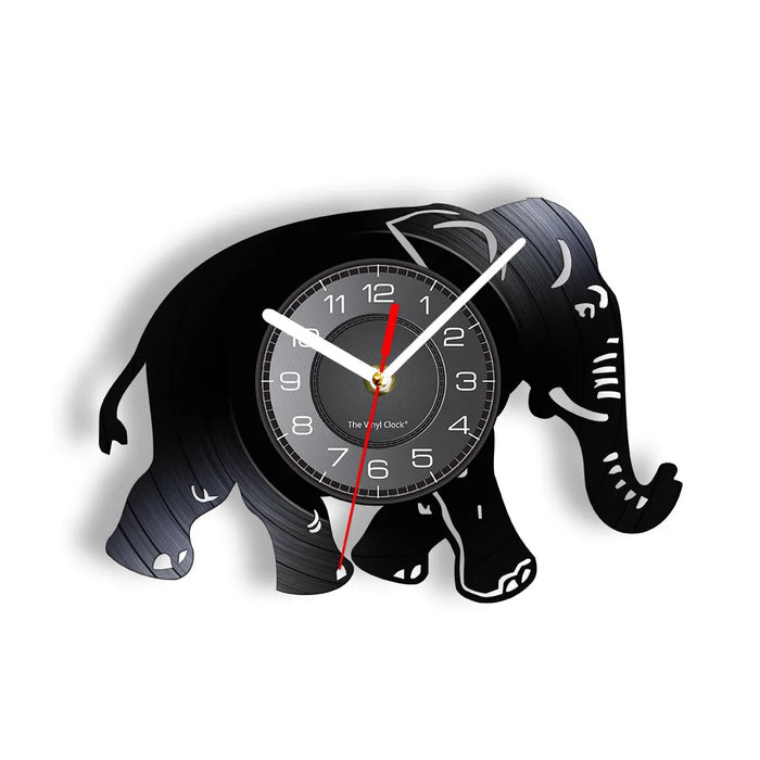 Elephant Vinyl Record Wall Clock