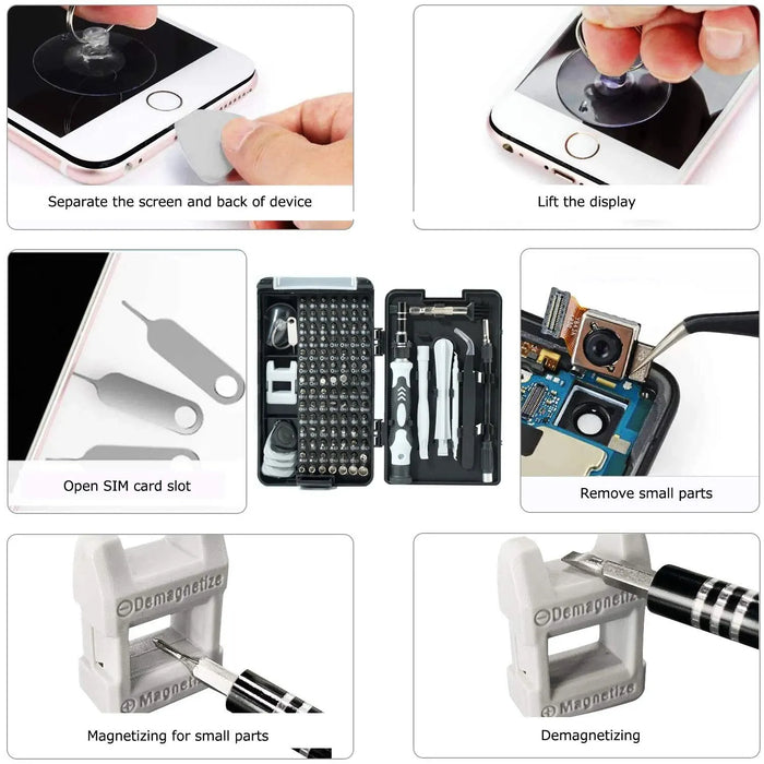 116 Piece Magnetic Screwdriver Set For Iphone Piece Watch Glasses Repair Professional Tool Kit