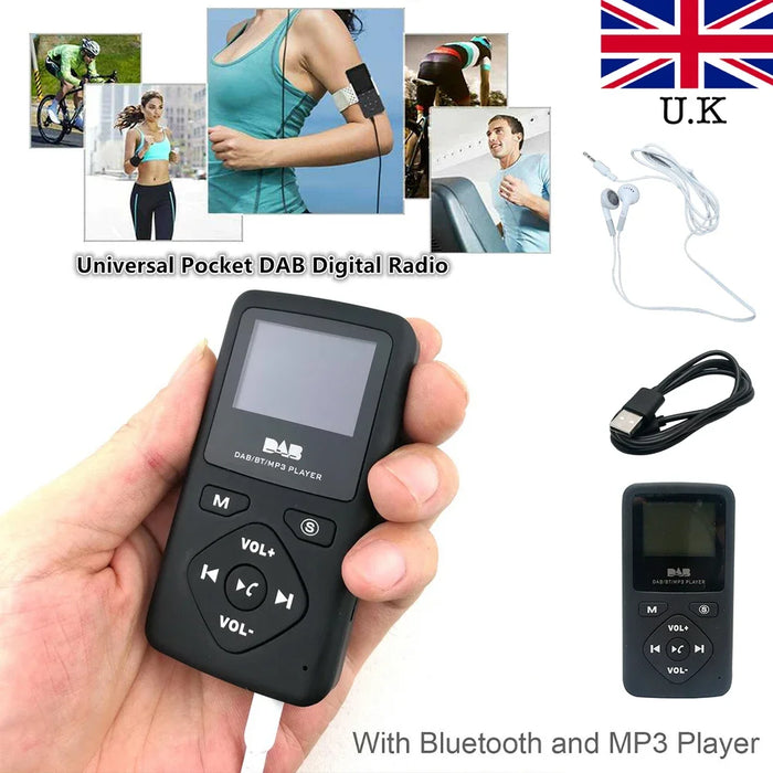 Portable Dab/dab Fm Radio With Bluetooth And Lcd Display