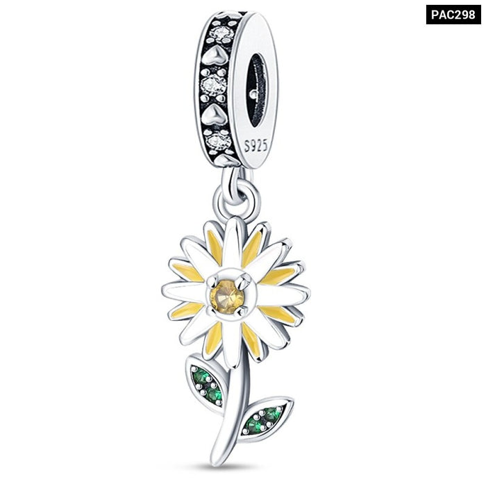 Spring Series Charms Beads 925 Silver Flower Birds Butterfly Pendent Fit Original Pandora Bracelet Jewelry