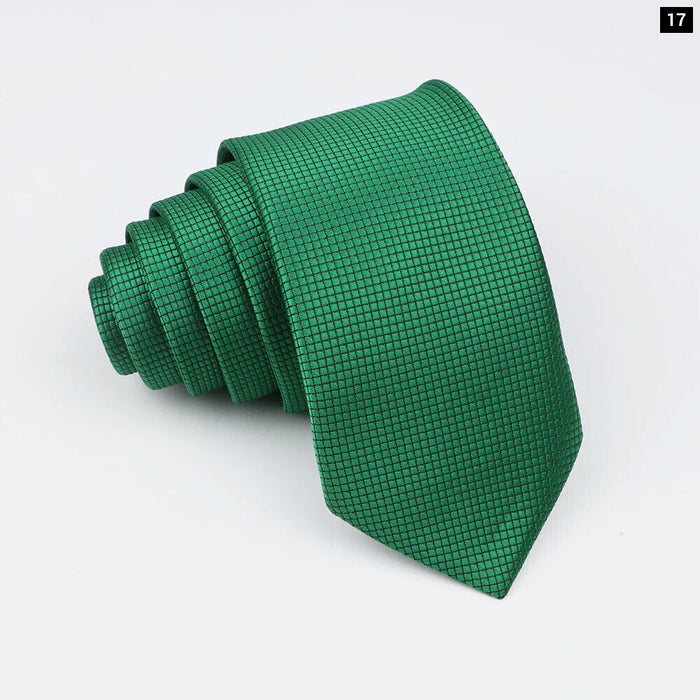 Classic Slimplaid Neck Ties For Men Business And Wedding Essential