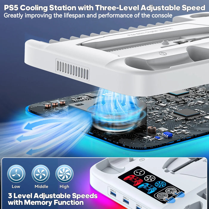 Ps5 Slim Cooling Stand Controller Charging Station