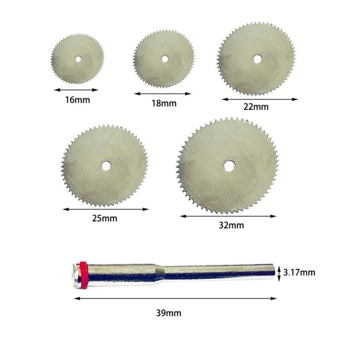 11PCS Set Mini Circular Saw Blade Stainless Steel Cutting Disc Wood Cutting Wheel For Rotary Tool Electric Tool