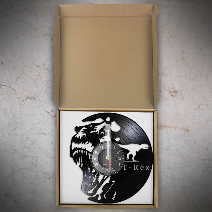 Jurassic T Rex Vinyl Record Wall Clock