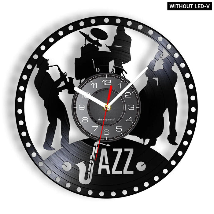 Jazz Band Vinyl Record Wall Clock